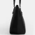Import custom black vegan leather simple classic ladies shopper handbag women shoulder hand tote bag from China
