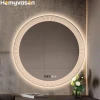 Custom Bluetooth Wall Mounted Decorative Bathroom Led Smart Round Vanity Mirror With Lights