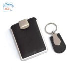 custom boxed pu leather gift set