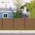 Import Custom color modern design yard privacy screen slat fence panels outdoor garden fence from China