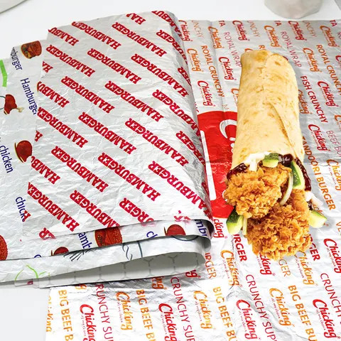 custom competitive price food wrap paper with aluminum foil layer aluminum foil wrapping paper color aluminum foil paper