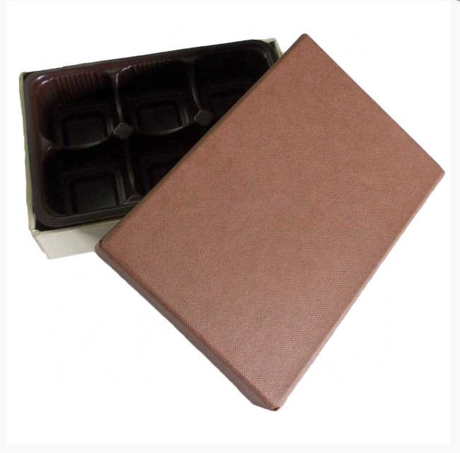 custom empty chocolate truffle paper packaging sweet/candy paper+boxes with window