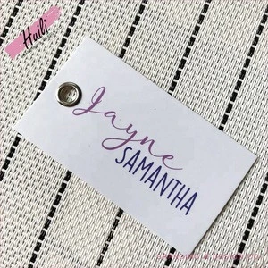 Custom Garment Hang Tag With Safety Pin And Cotton String