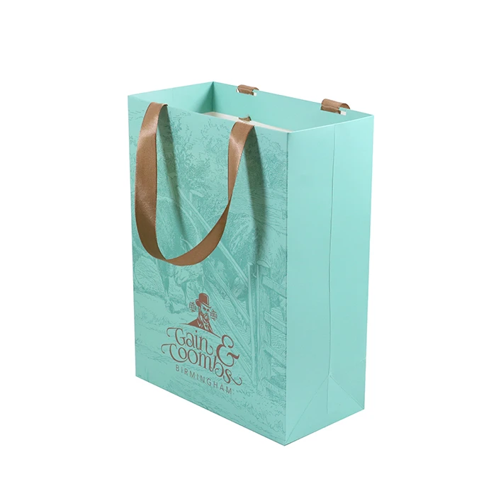 Custom gift clothes paper bag matt laminated art paper bag promotional tote bags