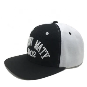 Custom Hats Snapback Caps Black Woolen Snapback 3D Embroidered Caps Snap Back Snapback Hat Custom Own Logo