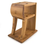 Custom Logo Kitchen Accessories Utility Universal Bamboo Wood Knife Block Slot Holder Messerblock