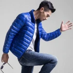 Custom Logo Solid Color Mens Winter Coat Lightweight Down Jacket Winter Jacket Stand Collar Mens Duck Down Jackets
