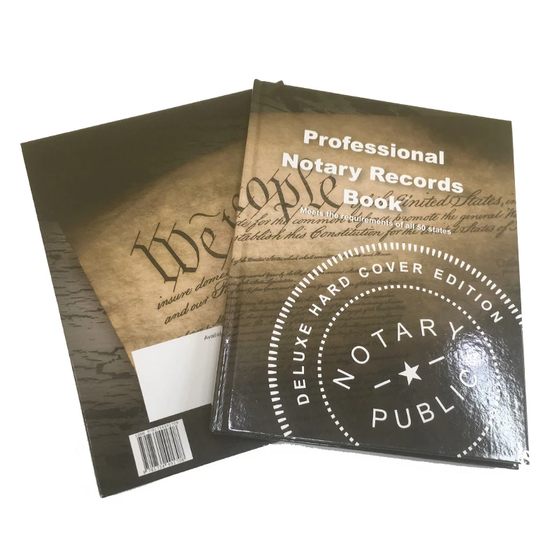 Custom Offset Printing Hardcover Notary Baby Records Book with Black Pages