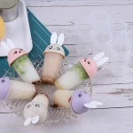 Custom Plastic Rabbit Ice Pop Mould Professional Frozen Mini Ice Cream Popsicle Mold for Ice Lolli