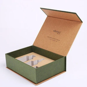 Custom Rigid Luxury Magnetic Closure Kraft Gift Box for Cosmetic Set Packaging