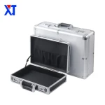 Custom Rugged Aluminum Camera Lens Tool Packing Amplifier Case gun with EVA Foam