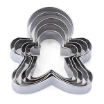 Custom stainless steel Christmas gingerbread man cookie cutter