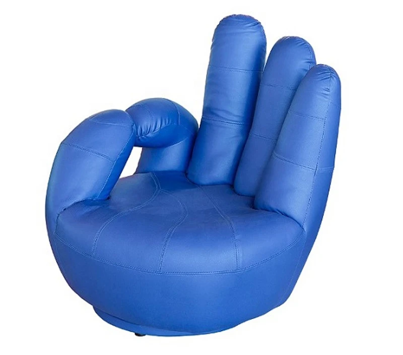 Customized cheap PVC back inflatable finger sofa chair