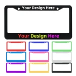 Customized High Quality Car Number License Plate Frame Zinc alloy Car License Plate Frame/holder Cover License Plate Frames