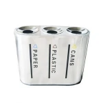 Customized Indoor Outdoor Metal Two Three Four Class Recycle Stainless Steel Trash Can Garbage Bin Dustbin Waste Bin