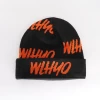 Customized knitted letter jacquard pattern winter hat for men