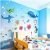 Import Cute fish starfish happy under sea wall stickers for bathroom bedroom kids rooms wall art decor removable cartoon sticker from China