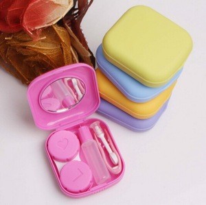 Cute Pocket Mini Contact Lenses Case Travel Kit Easy Carry Mirror Container Holder