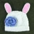 Import Cute White Rabbit Style Baby Infant Newborn Hand Knitted Crochet Hat Costume Baby Photograph Props Set A063 from China