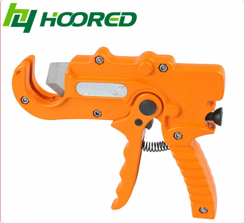 Cutter One Handed Heavy Duty Ratchet Plastic Pipe and Tube Cutter Tool