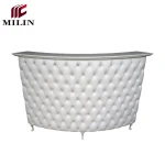 Diamond tufted nail salon high quality reception desk