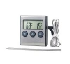 Digital Cooking Food Microwave Meat Thermometer for Smoker Oven Kitchen BBQ Grill Thermometer Clock Timer