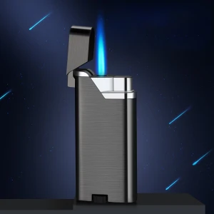 Direct Selling Powerful Refillable Lighter Unique Blue Gas Jet Flame Lighter