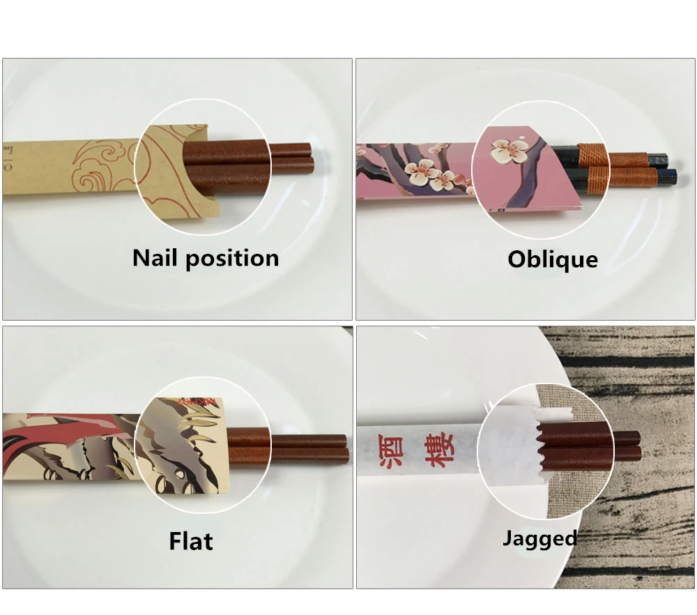 Disposable chopsticks sleeve with logo chopstick bag bamboo twins chopstick sushi