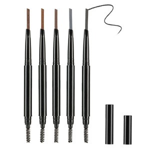 Double ended eye brow pencil with brush OEM wholesale eyebrow pencil