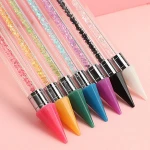 Double Head Nail Pen Crystal Beads Handle Rhinestone Earrings Pick Crayon Manicure Nail Tool