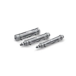 Double piston double acting pneumatic cylinder