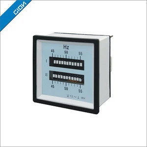 Double row vibrating reed 3 phase frequency meter