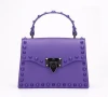 Drop Shipping New Women Messenger Bags Rivet Luxury Handbags Women Jelly Bag  Females Candy color Handbag