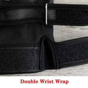 Durable Double Wrist Support Wrap Weight Lifting Workout Fitness Gym Gloves For Body Building