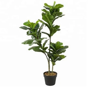 Eco-Friendly PEVA 1.0m Fiddle Leaf Fig Tree Artificial Fake Indoor Plants