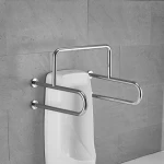 Elderly handicapped Wall mounted bathroom support toilet safety railing stainless steel handicapped handrail railing