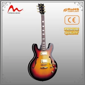 electric guitar jazz style F hole hollow body guitar TG-80/3TS