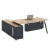 Import Elegant Design Modern Executive L Shaped Table Office Desk With Long File Cabinet from China