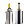 Elegant White Stainless Steel Champagne Cooler Bottle Wine Chiller Bucket for 750 ML