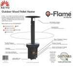 Environmental Protection Outdoor Wood Pellet Heater Smokeless Wood Burning Pellet Stoves