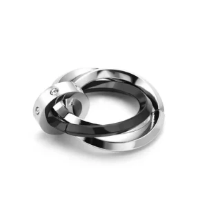 Europe and  Valentine Day gift titanium steel pendant jewelry wholesale three rings pendant necklace bracelet accessories