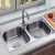 Import Export Hot sale USA cUPC Stainless Steel double bowl vessel sink undermount kitchen stainless steel sink from China