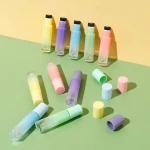 eye cream glass roller bottle RTS empty round Pearlescent gradient 10ml perfume essential oil cosmetic container with roll