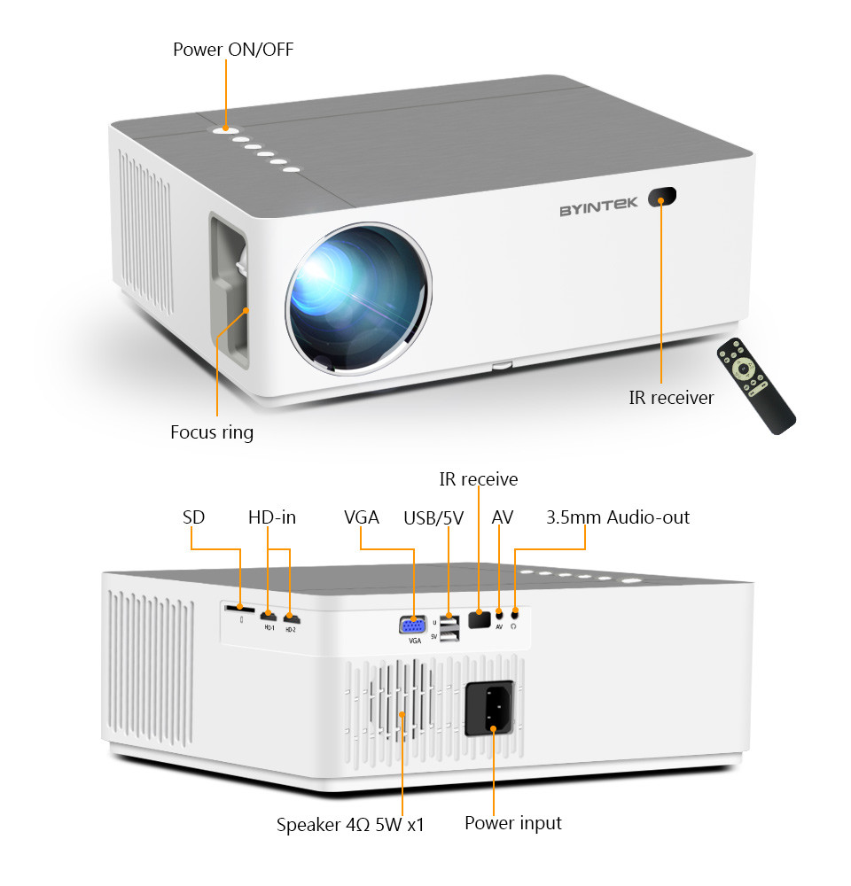 Buy Factory Byintek K20 Full Hd Projector 1920x1080p Portable Led ...