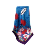 Factory Custom Digital Print Square Hijab Lady Pure Silk Scarves