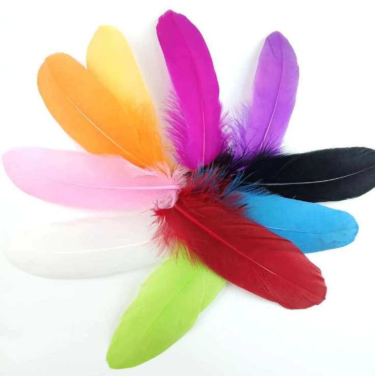 Factory direct DIY Harry Potter quill pen ear feathers 10-20cm color goose feathers floating
