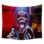 Factory Outlet Flower Fairy Spoof Halloween Skull Background Wall Hanging American Print Tapestry to Map Custom Amazon Hot Sale