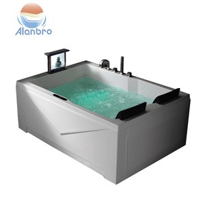 Factory price 2 person massage spa bath with touch screen panel steam bathtub whirlpol