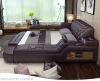 Factory Provided Modern Tatami Leather Bed with Massage Music Charging Design