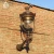 Import Factory supply sale creative black iron light iron wall lamp for villa garden decoration from China